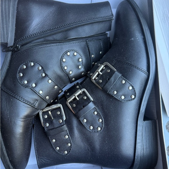Black Studded Ankle Boots - Picture 1 of 6